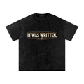 "IT WAS WRITTEN - 2026 NBA CHAMPIONS" Snow Washed Oversized Cotton T-Shirt (UNISEX)