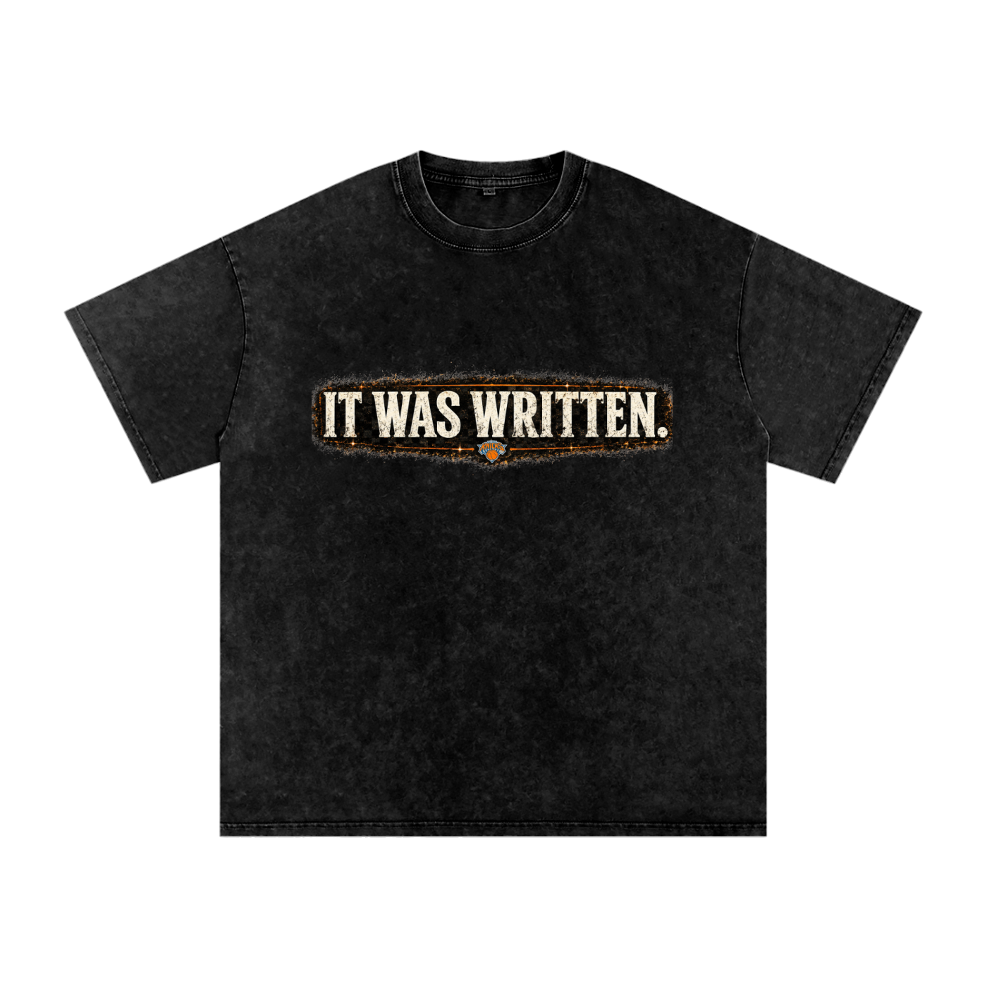 "IT WAS WRITTEN - 2026 NBA CHAMPIONS" Snow Washed Oversized Cotton T-Shirt (UNISEX)
