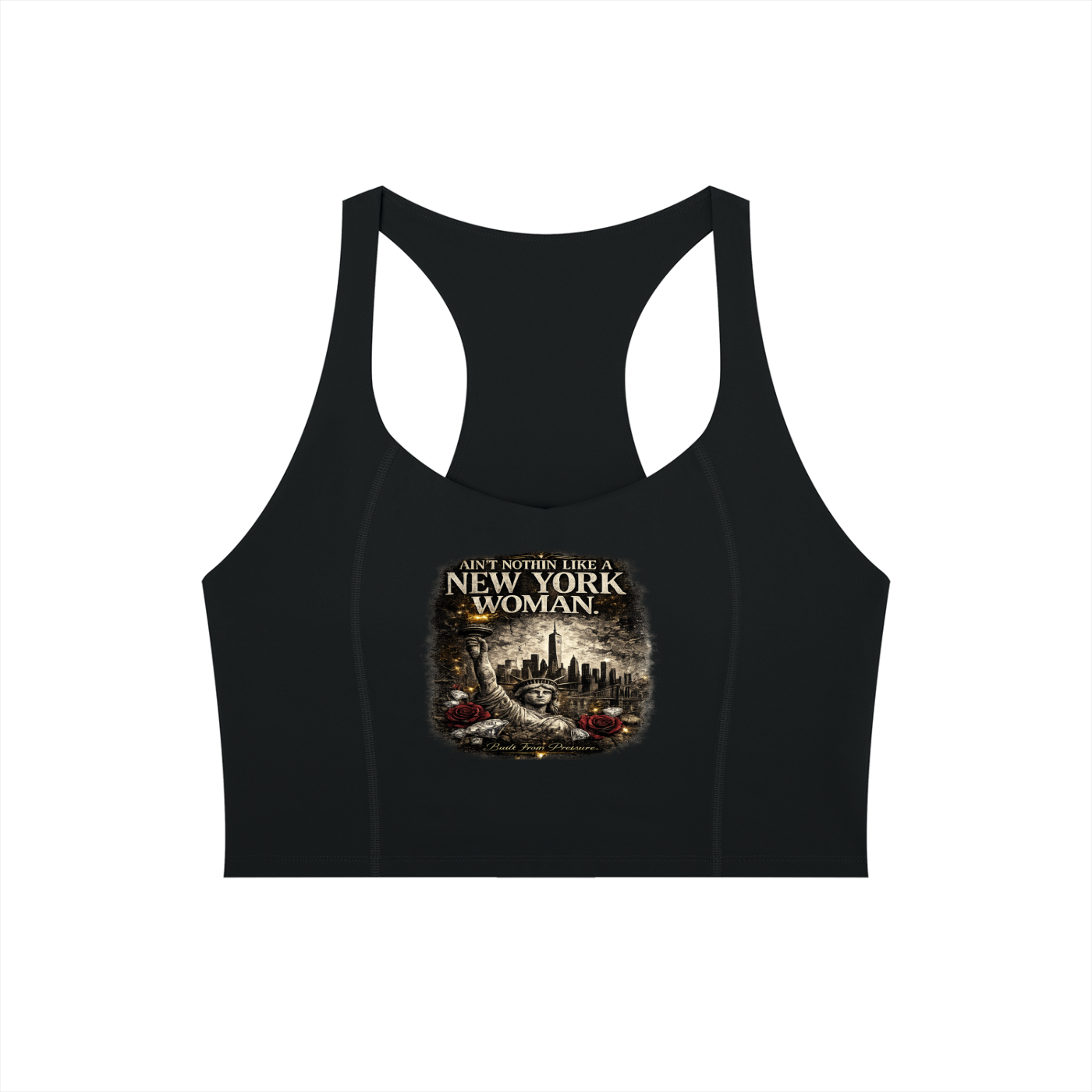 AIN'T NOTHIN LIKE A NEW YORK WOMAN Tight Paneling Yoga Tank Top