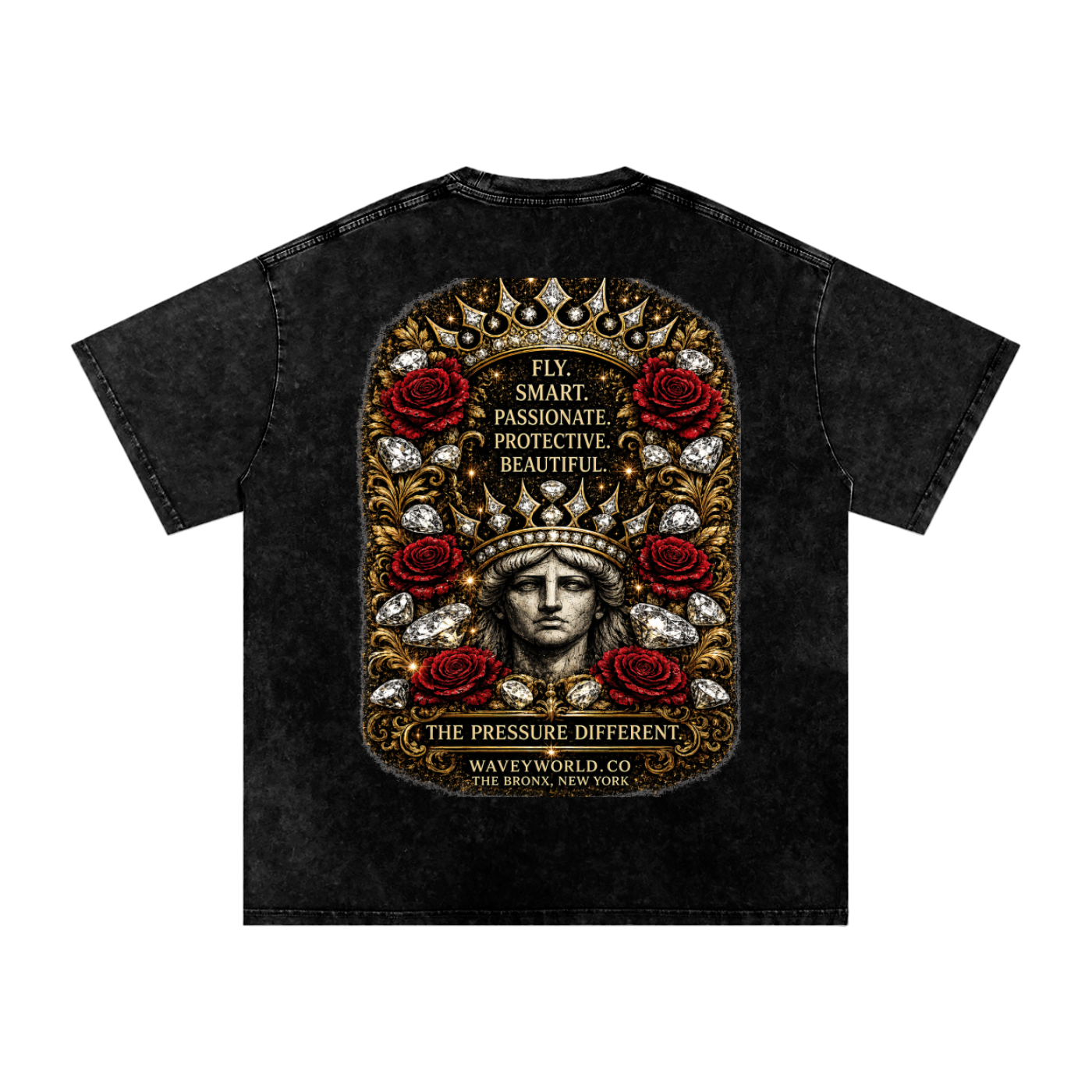 Snow Washed Oversized Cotton T-Shirt